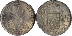 CHILE. 8 Reales, 1788-So DA. Santiago Mint. Charles III. NGC EF-45.
KM-31; FC-26; EL-37; Cal-Type-110 # 1027. Mintage: 187,000. A well-struck example...