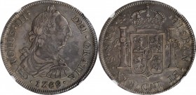 CHILE. 8 Reales, 1789/8-So DA. Santiago Mint. Charles III. NGC EF-45.
KM-31; FC-27b; Cal-Type-110 # 1029, Calbeto-1404. Mintage: Unknown. A long-reco...