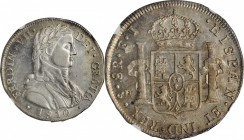 CHILE. 8 Reales, 1810-So FJ. Santiago Mint. Ferdinand VII. NGC AU-55.
KM-75; FC-51b; EL-67; Cal-Type-164 # 625. Calbeto-1434 (for variety). Mintage: ...