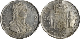 CHILE. 8 Reales, 1811-So FJ. Santiago Mint. Ferdinand VII. NGC Unc Details--Surface Hairlines.
KM-75; FC-52; EL-68; Cal-Type-164 # 626. Mintage: 97,0...