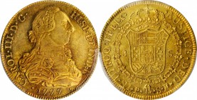 COLOMBIA. 8 Escudos, 1777-P SF. Popayan Mint. Charles III. PCGS AU-58 Gold Shield.
Fr-36; KM-50.2; Restrepo-73.20. A spectacular example, this specim...