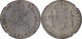 COLOMBIA. 8 Reales, 1814/3-P JF. Popayan Mint. Ferdinand VII. NGC VF-35.
KM-71; FC-5b; Cal-type-157#594; Restrepo-120.7. Weak but clear 4/3 overdate,...