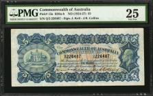 AUSTRALIA. Commonwealth of Australia. 5 Pounds, ND (1924-27). P-13a. PMG Very Fine 25.
(R38a-b) Kell-Collins signatures found on this sought after ea...