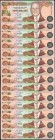 BAHAMAS. Central Bank of the Bahamas. 50 Dollars, 2000. P-66. About Uncirculated.
14 pieces in lot. A grouping of About Uncirculated 50 Dollar notes,...