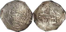 ARABIAN PENINSULA. Yemen (Uncertain). Cob 8 Reales, ND (ca. Mid-Late 1610's). Local Mint "Mexico City", Assayer Ŧ (OMF - 8 [CO vertically]). VERY FINE...