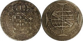 BRAZIL. Supposedly for Sao Paulo. Contemporary Counterfeit 960 Reis, 1816-B. Bahia Mint. EXTREMELY FINE.
27.68 gms. Levy-SP.3; KM-307.1 (for basic ty...