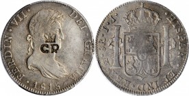 BRITISH HONDURAS. British Honduras - Mexico. Dollar (6 Shillings 1 Penny), ND (ca. 1818-20). PCGS EF-45 Gold Shield; Countermark: EF Details.
KM-stam...