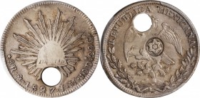 COSTA RICA. Costa Rica - Mexico. "Carrillo" 8 Reales, ND (1841). San Jose Mint. PCGS VF-30 Gold Shield; Countermark: VF Details.
25.78 gms. KM-21; Se...
