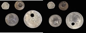 COSTA RICA. Study Group of Contemporary Counterfeits and Modern Concoctions (4 pieces), ND (ca. 1844 to Mid-20th Century). Grade Range: VERY GOOD to E...