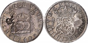 MOZAMBIQUE. Mozambique - Mexico. 4 Reales, ND (1765). PCGS VF-35 Gold Shield; Countermark: AU Details.
KM-not listed; cf.Gomes-Jo.26.01 (for denomina...