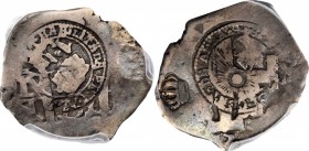 SAINT THOMAS & PRINCE. St. Thomas & Prince Island - Costa Rica - Peru. 2 Reales, ND (1854). PCGS FINE-12 Gold Shield; Countermark: VF Details.
2.78 g...