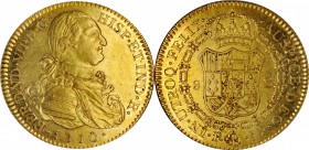 COLOMBIA. Falsa Época. Sub-Standard Purity Contemporary Counterfeit 8 Escudos, 1810-P JF. Uncertain Local Mint "Popayan", Assayer JF. Ferdinand VII. C...