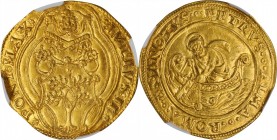 ITALY. Papal States. 2 Fiorino di Camera, ND (1503-13). Rome Mint. Julius II. NEC AU-50.
Fr-41; Munt-8; Berman-558. Obverse: IVLIVS II PONT MAX, papa...
