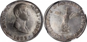 MEXICO. 8 Reales, 1822-Mo JM. Mexico City Mint. Augustin I Iturbide. NGC MS-62.
KM-304. SCARCE Variety with Early Eagle. A well struck example (using...