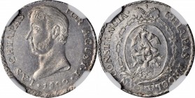 MEXICO. Chiapas. Augustin I Iturbide Silver Proclamation Medal, 1822. NGC MS-62.
Grove-23a; Fonrobert-6925. Bust left, legend around; Reverse: Crowne...