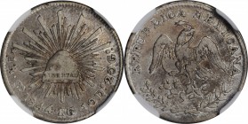MEXICO. Real, 1844-Ca RG. Chihuahua Mint. NGC VF-35.
KM-372. A VERY RARE piece, this lightly circulated example offers some underlying luster remaini...