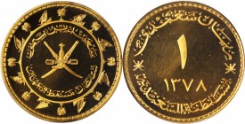 MUSCAT AND OMAN. Pair of Saidi Rials (2 Pieces), AH 1738 (1959). Both PCGS Gold Shield Certified.
A neat pair of low mintage modern issues from the A...