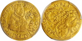 NETHERLANDS. Netherlands - Germany. Holland. Ducat, ND (1573-74). Dutch Revolt Against Spain. PCGS Genuine--Cleaned, EF Details Gold Shield; Counterma...