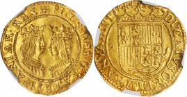 NETHERLANDS. Overijssel. Ducat, ND (1590-93). NGC MS-63.
3.46 gms. Fr-262; Delm-1048. Struck in imitation of a Spanish 1 Excellente type with facing ...