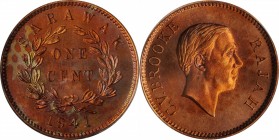 SARAWAK. Cent, 1941-H. Heaton Mint. PCGS MS-66 Red.
KM-18. A RARE issue struck during World War II, this specimen is about as exquisite as one can ge...