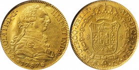 SPAIN. 8 Escudos, 1787-S CM. Seville Mint. Charles III. NGC AU-50.
Fr-283; KM-409.2a; Cal-Type-29 # 262. A boldly struck survivor with nice details a...