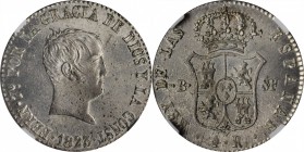 SPAIN. 4 Reales de Vellon, 1823-B SP. Barcelona Mint. Ferdinand VII. NGC MS-64.
KM-562.1. Cal-Type 229 # 833. Two-year type. Special quality for the ...