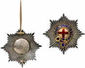 GREAT BRITAIN. The Most Noble Order of the Garter Silver Breast Star, Instituted 1348. NEAR MINT.
64.9 mm. 45.74 gms. Barac-706; MYB-1. Eight pointed...