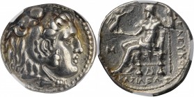 SYRIA. Seleukid Kingdom. Seleukos I Nikator, 312-281 B.C. AR Tetradrachm, Seleukeia on the Tigris I Mint, ca. 296/5-281 B.C. NGC Ch VF.
SC-119.9b; HG...
