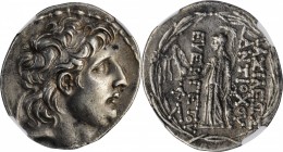 SYRIA. Seleukid Kingdom. Antiochus VII Sidetes, 138-129 B.C. AR Tetradrachm, Antioch on the Orontes Mint. NGC Ch VF.
SC-2061.4e; HGC-9, 1067d. Obvers...