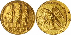 SKYTHIA. Geto-Dacians. Koson. AV Stater, Mid 1st Century B.C. ICG MS-62.
RPC-1701A; HGC-3.2, 2049. Obverse: Roman consul accompanied by two lictors a...