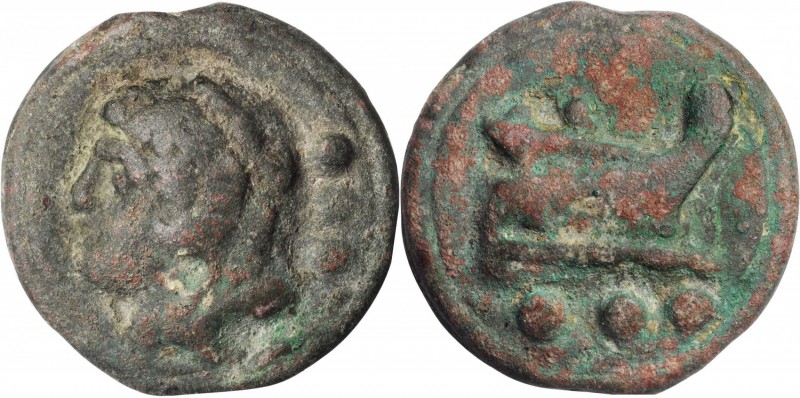 ROMAN REPUBLIC. Anonymous. AE Aes Grave Quadrans (78.16 gms), Rome Mint, ca. 225...