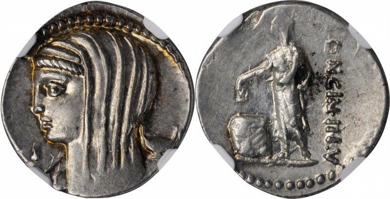 ROMAN REPUBLIC. L. Cassius Longinus. AR Denarius (3.93 gms), Rome Mint, 60 B.C. ...