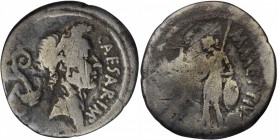 JULIUS CAESAR. AR Denarius (3.30 gms), Rome Mint, M. Mettius, moneyer, 44 B.C. FINE.
Cr-480/3; CRI-100; Syd-1056; RSC-34. Lifetime issue. Obverse: Wr...