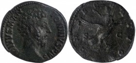 DIVUS MARCUS AURELIUS, Died A.D. 180. AE Sestertius, Rome Mint, Struck under Commodus, A.D. 180. NGC Ch VF. Light Smoothing.
RIC-660 (Commodus). Comm...