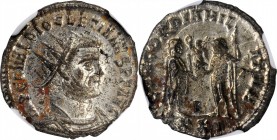 DIOCLETIAN, A.D. 284-305. BI Antoninianus (3.79 gms), Antioch Mint, 10th Officina, A.D. 293-295. NGC MS, Strike: 4/5 Surface: 3/5. Silvering.
RIC-322...