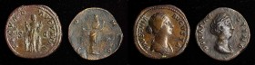 MIXED LOTS. Duo of Sestertii (2 pieces), Rome Mint, A.D. 140-161. Grade Range: VERY FINE to NEARLY EXTREMELY FINE.
1) DIVA FAUSTINA SENIOR (WIFE OF A...