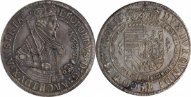 AUSTRIA. Taler, 1632. Hall Mint. Leopold I. PCGS Genuine--Tooled, Unc Details Gold Shield.
Dav-3338; KM-629.2. Once cleaned and now retoned with no o...