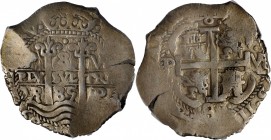 BOLIVIA. Cob 8 Reales, 1685-VR. Potosi Mint. Charles II. PCGS EF-45 Gold Shield.
KM-M-26; Cal-Type 75 # 323. Choice for the type, with pleasing surfa...