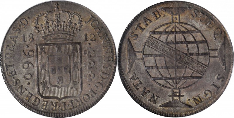 BRAZIL. 960 Reis, 1812-B. Bahia Mint. Joao as Prince Regent. PCGS MS-63 Gold Shi...