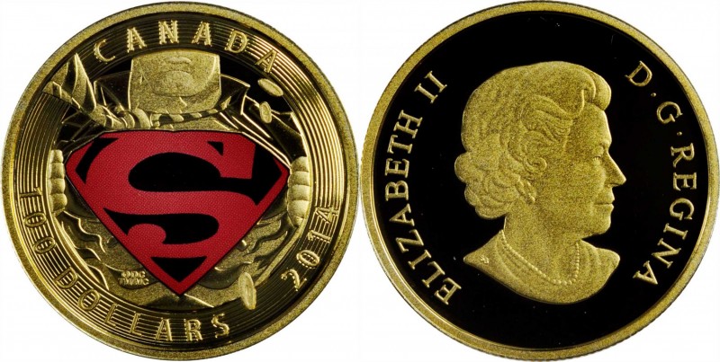 CANADA. 100 Dollars, 2014. Ottawa Mint. GEM PROOF.
KM-1751. Superman series: Cl...