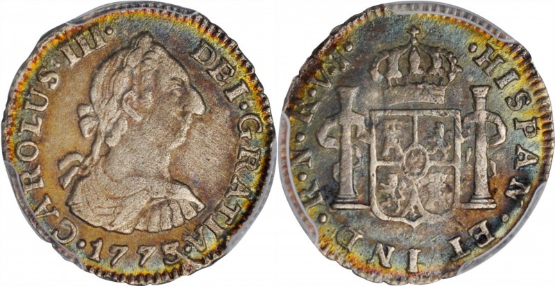 COLOMBIA. 1/2 Real, 1773-NR VJ. Nuevo Reino Mint. Charles III. PCGS Genuine--Cor...