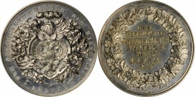 GERMANY. Lubeck. Lord Mayor Johannes Jagietka Silver Award Medal, 1937. NEAR MINT.
50.9 mm. 58.37 grams. DER OBERBURGERMEISTER DER HANSESTADT / LUBEC...