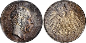 GERMANY. Saxony. 2 Mark, 1902-E. Muldenhutten Mint. PCGS PROOF-64 Gold Shield.
KM-1245; J-124. An enchanting and seldom seen proof issue from the fin...