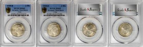 GERMANY. Third Reich. Duo of 2 Reichsmark (2 pieces), 1938-B. Vienna Mint. Both PCGS MS-65 Gold Shield.
KM-93; J-366. Struck to commemorate the Swast...