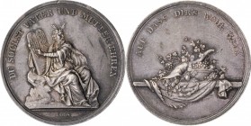 GERMANY. Fourth Commandment Silver Medal, ND (ca. 1800). CHOICE EXTREMELY FINE.
9.46 gms. Bruhn-85. By Doell at the Loos workshop in Berlin. On the t...