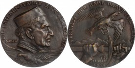 GERMANY. Cast Bronze Medal, 1916. NGC MS-63 Brown.
Kienast-173. By K. Goetz, diameter: 58 mm. Obverse: Bust of King Nicholas of Montenegro right over...