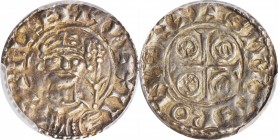 GREAT BRITAIN. Penny, ND (ca. 1083-86). Canterbury Mint; Simaer, moneyer. William I 'the Conqueror'. PCGS AU-53 Gold Shield.
S-1257; N-848. Paxs type...