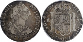 GUATEMALA 4 Reales, 1787-NG M. Guatemala Mint. Charles III. PCGS VF-30 Gold Shield.
KM-35.2a; Cal-Type 115 #1067. A wholesome example of the type wit...