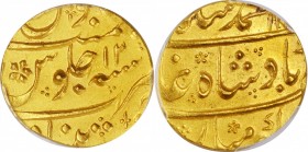 INDIA. Mughal Empire. Mohur, AH 11(44) Year 12 (1732). Ahmadabad Mint. Muhammad Shah. PCGS Genuine--Obverse Shroff Mark, Unc Details Gold Shield.
10....
