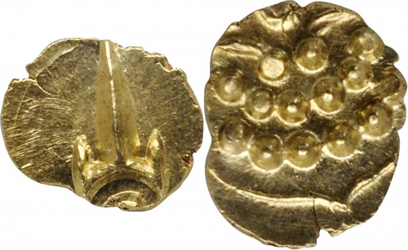 INDIA. Maratha Confederacy. Tanjore. Fanam, ND (ca. 1820-30). NGC MS-65.
KM-368...